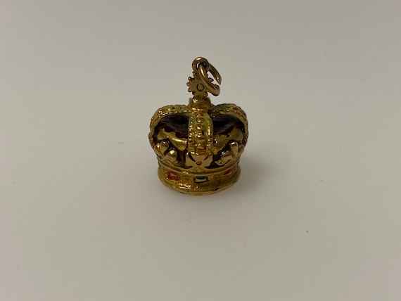 Vintage 14k yellow gold king crown, gold crown ch… - image 2