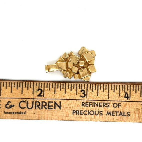 Vintage 14k yellow gold nugget pendant - image 4
