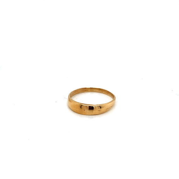 Vintage 14K Yellow Gold Dome Band Ring - image 1