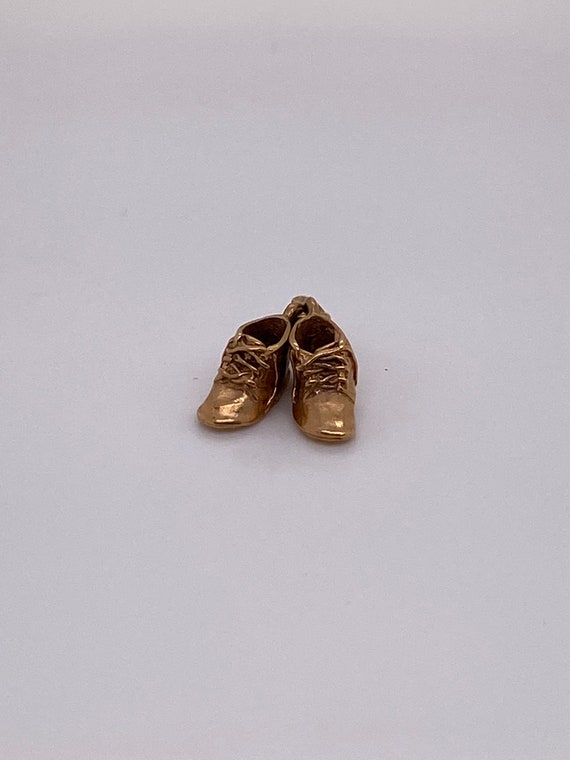 Vintage 14k Yellow Gold Boots Charm Etsy