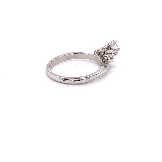 Vintage 1960s Flower Design Engagement Ring .36ct - image 8