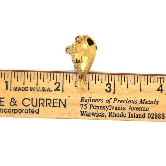 Vintage 18k Yellow Gold Puffer Fish Charm - Etsy