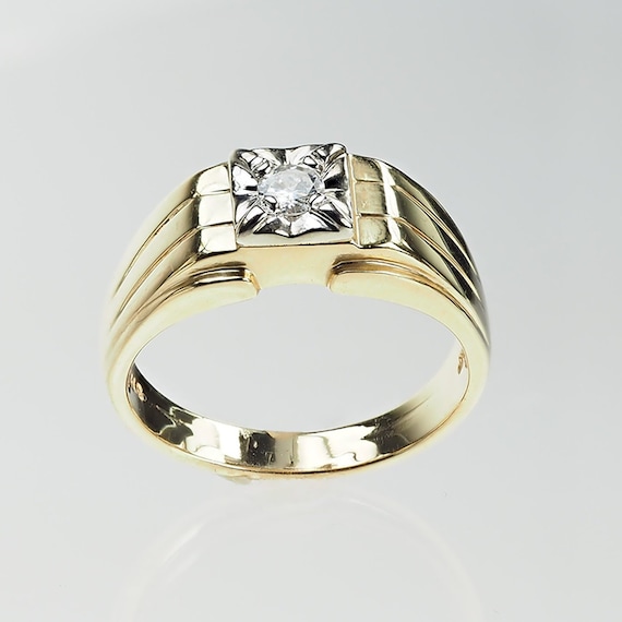 Vintage 1950s 14ky diamond ring .20ct - image 2