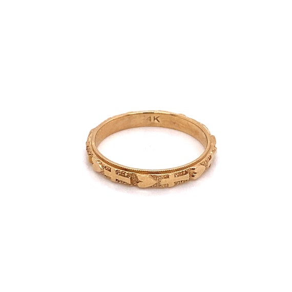 Vintage 1940’s 14k yellow gold faith and love sta… - image 1