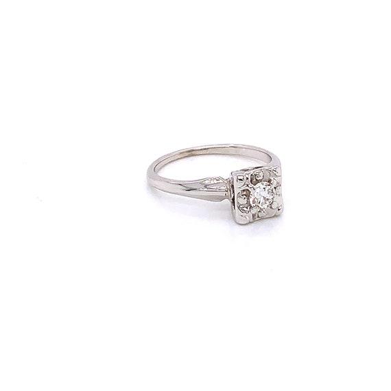 Vintage 1950's diamond solitaire engagement ring … - image 8