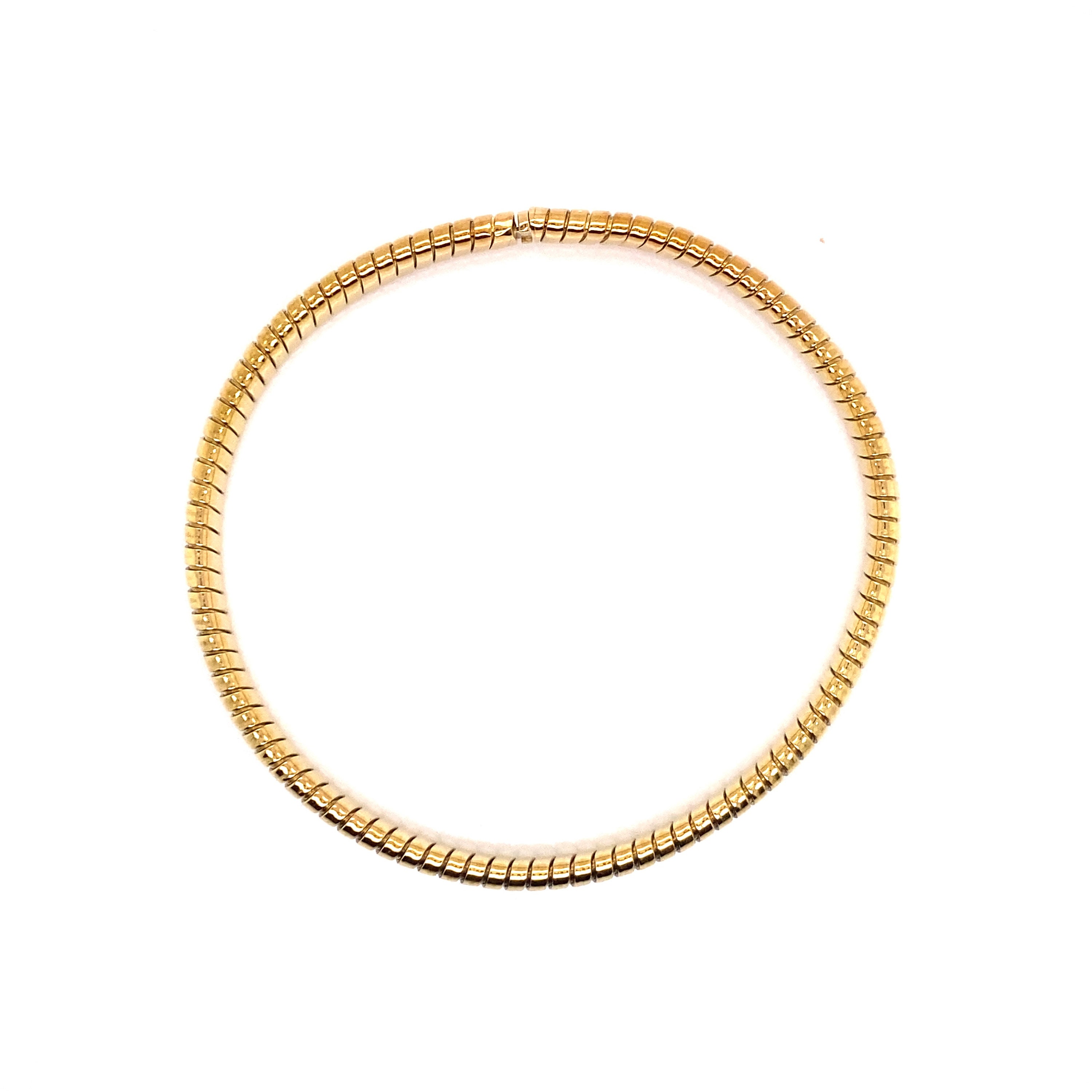 Vintage 18k Yellow Gold Snake Bracelet - Etsy