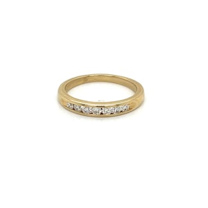 Vintage 14k yellow gold Channel Set Diamond Band