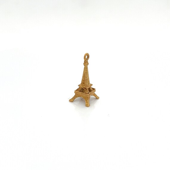 Vintage 18k Yellow Gold Eiffel Tower Charm - image 2