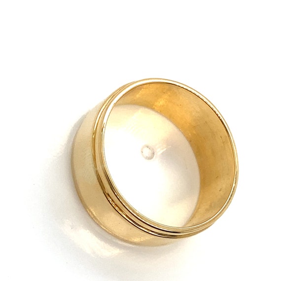 Vintage 14k yellow gold 8.5mm wide band - image 3