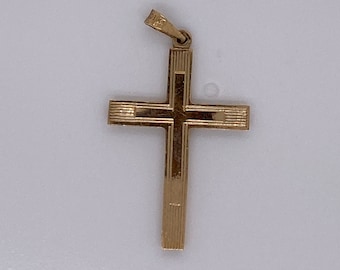Vintage 10k yellow gold cross