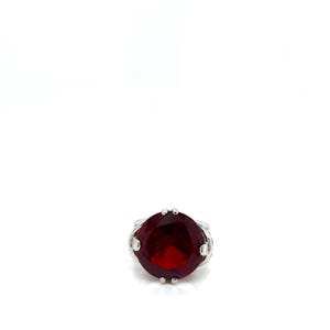 Vintage 1950’s 10k Round Red Stone Ring