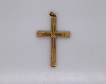 Vintage 10k yellow gold cross