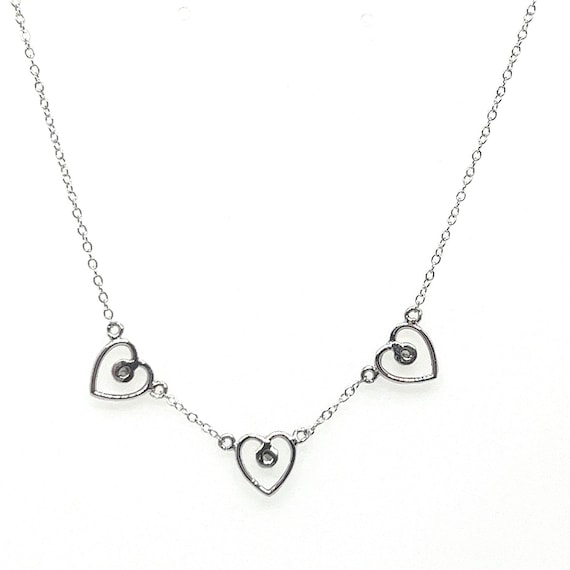 3 heart diamond necklace deals