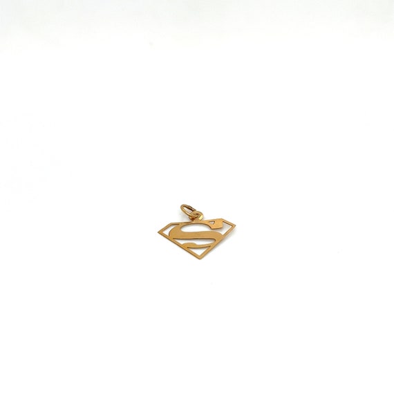 Vintage 14k Yellow Gold Superman Charm - image 2