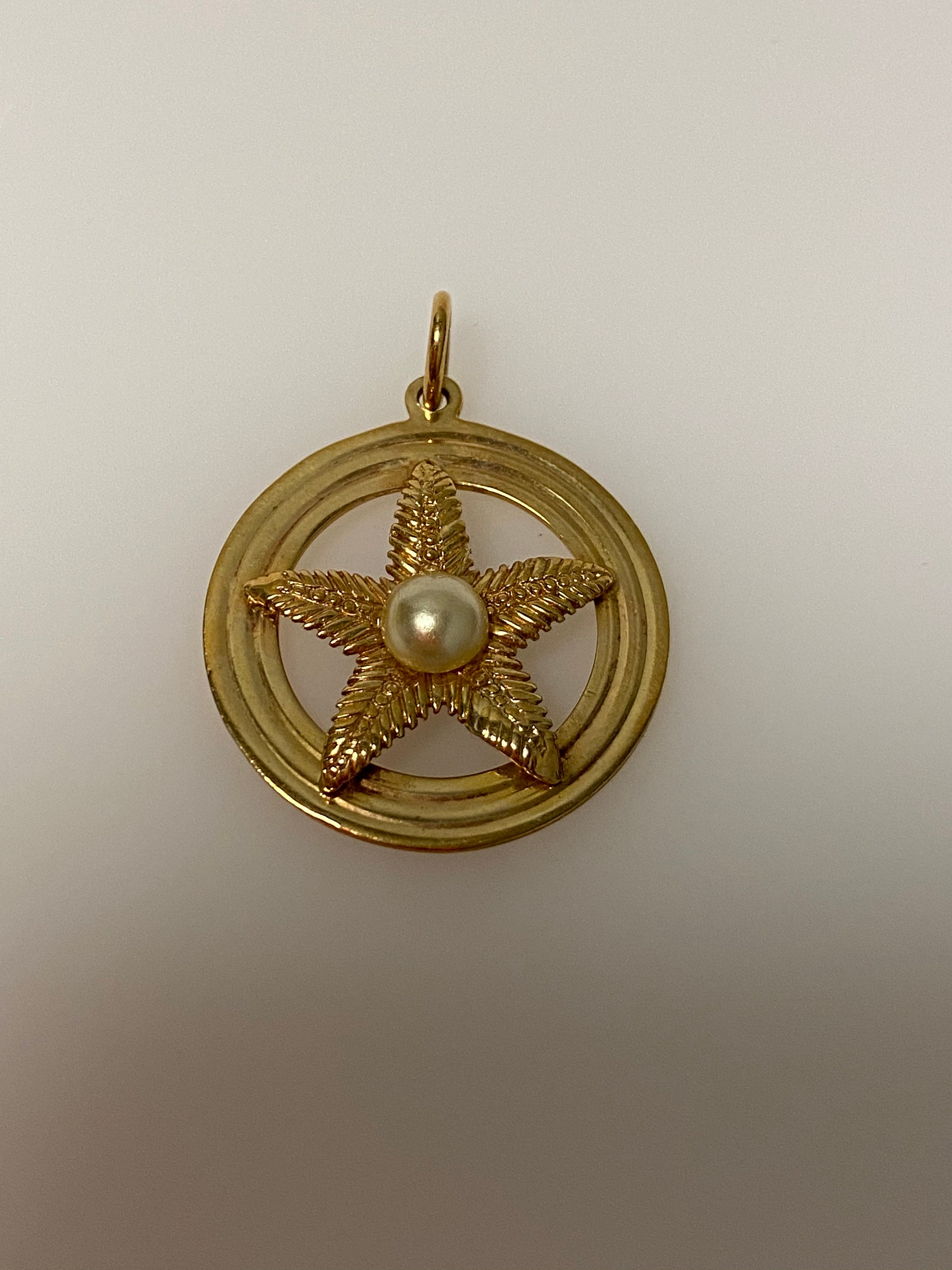 イギリス ヴィンテージ 9K ゴールド ヒトデ チャーム ヴィンテージ 14K イエローゴールド ヒトデとパールチャーム - Etsy 日本