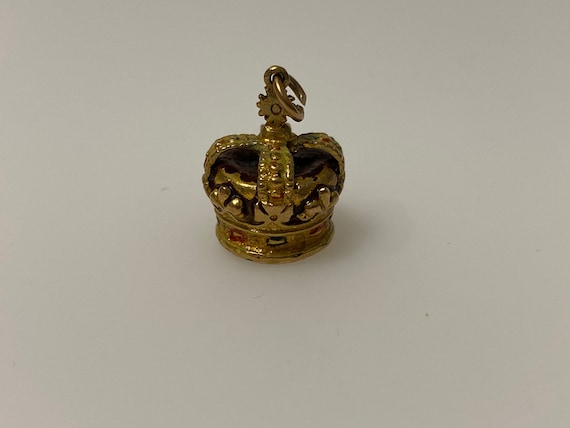 Vintage 14k yellow gold king crown, gold crown ch… - image 1