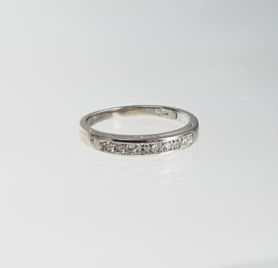 Vintage 1950s 14kw diamond wedding band .16ct - image 5