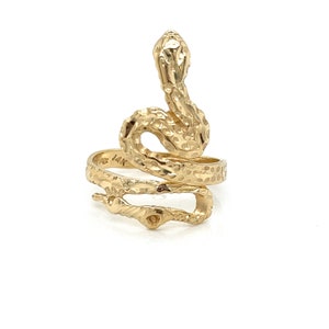 Vintage 14k yellow gold Snake ring
