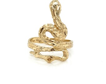 Vintage 14k yellow gold Snake ring
