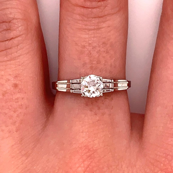 Vintage 1960's diamond solitaire engagement ring … - image 10