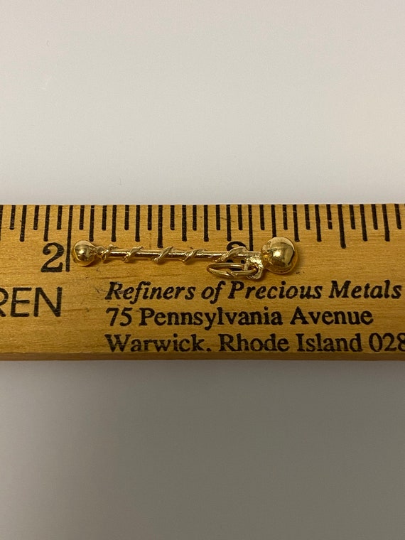 Vintage 14k yellow gold baton, color guard, marching … Gem