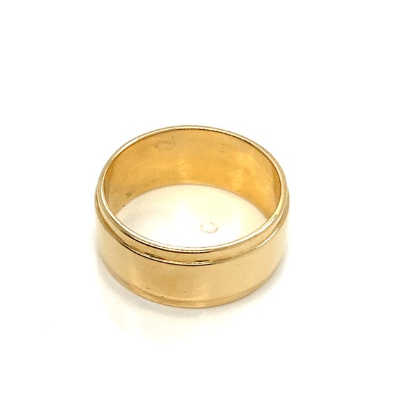 Vintage 14k yellow gold 8.5mm wide band - image 2