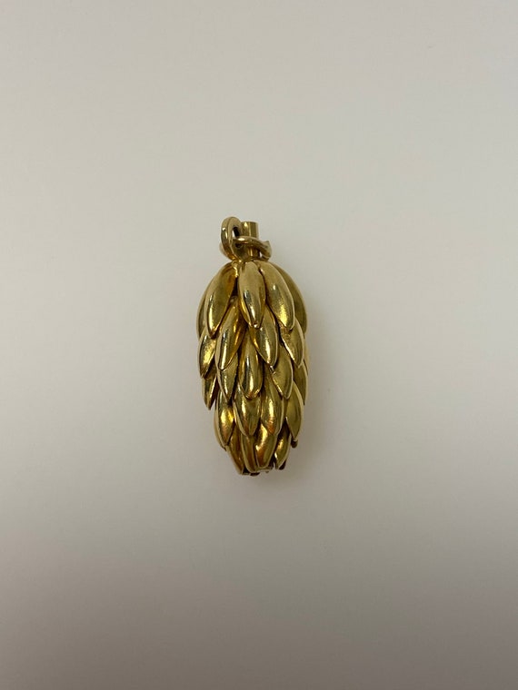 Vintage 14k yellow gold bananas charm - image 1