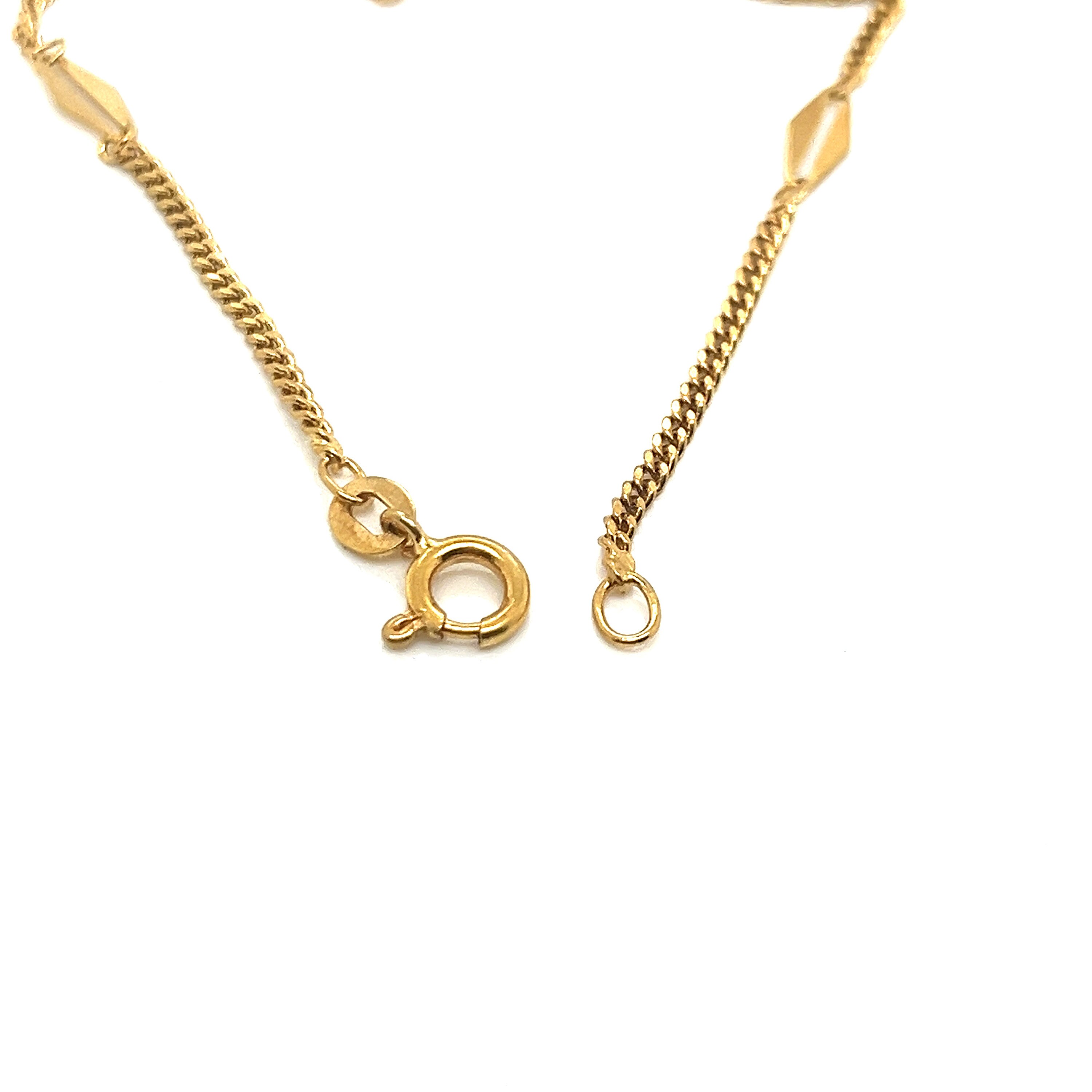 ヴィンテージ 14K イエローゴールド ステーションネックレス - Etsy 日本