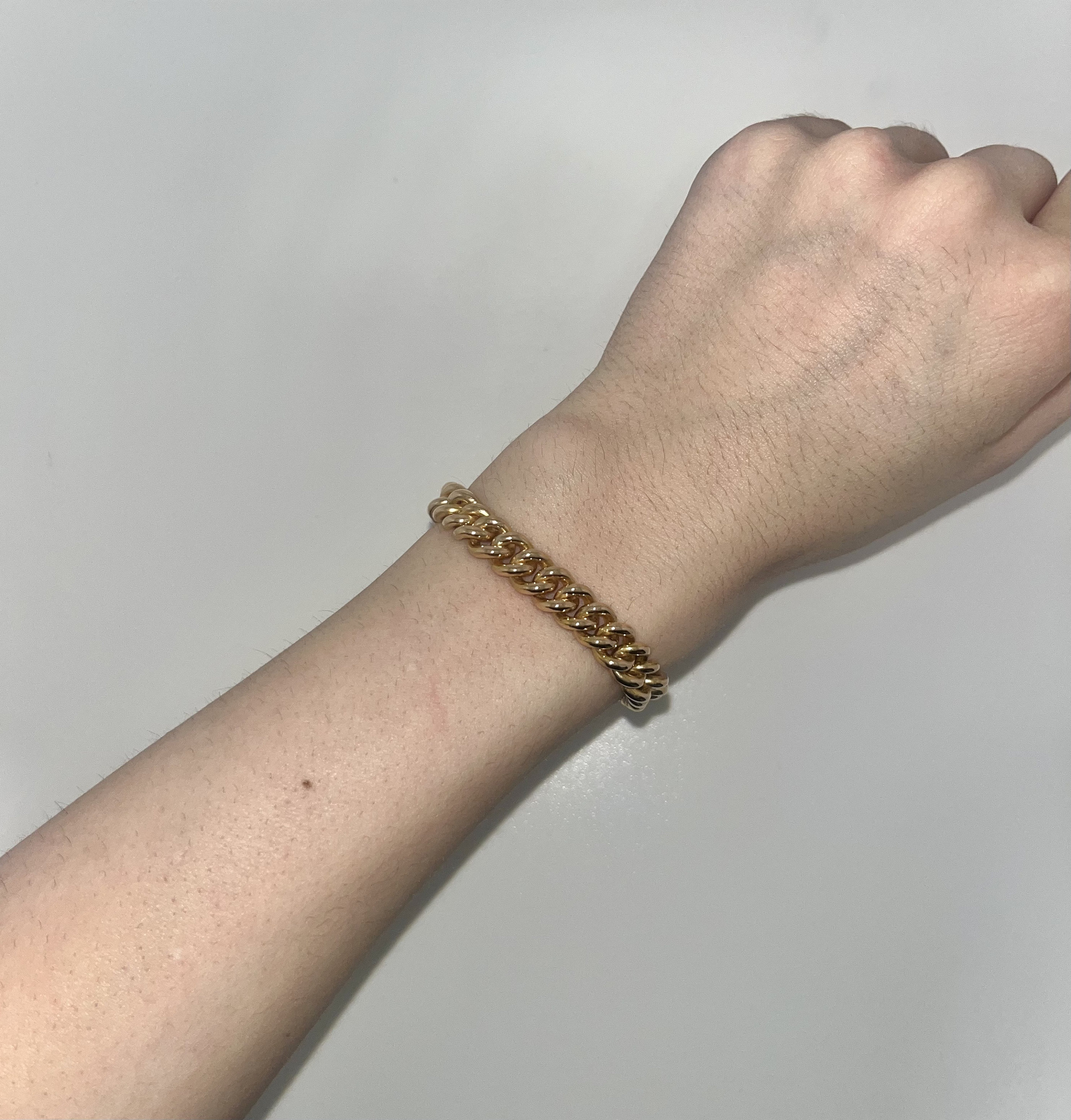 Vintage 15k Yellow Gold Hand Made English Cable Link