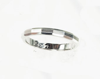 Vintage 1950’s 14k White Gold Stackable Ring