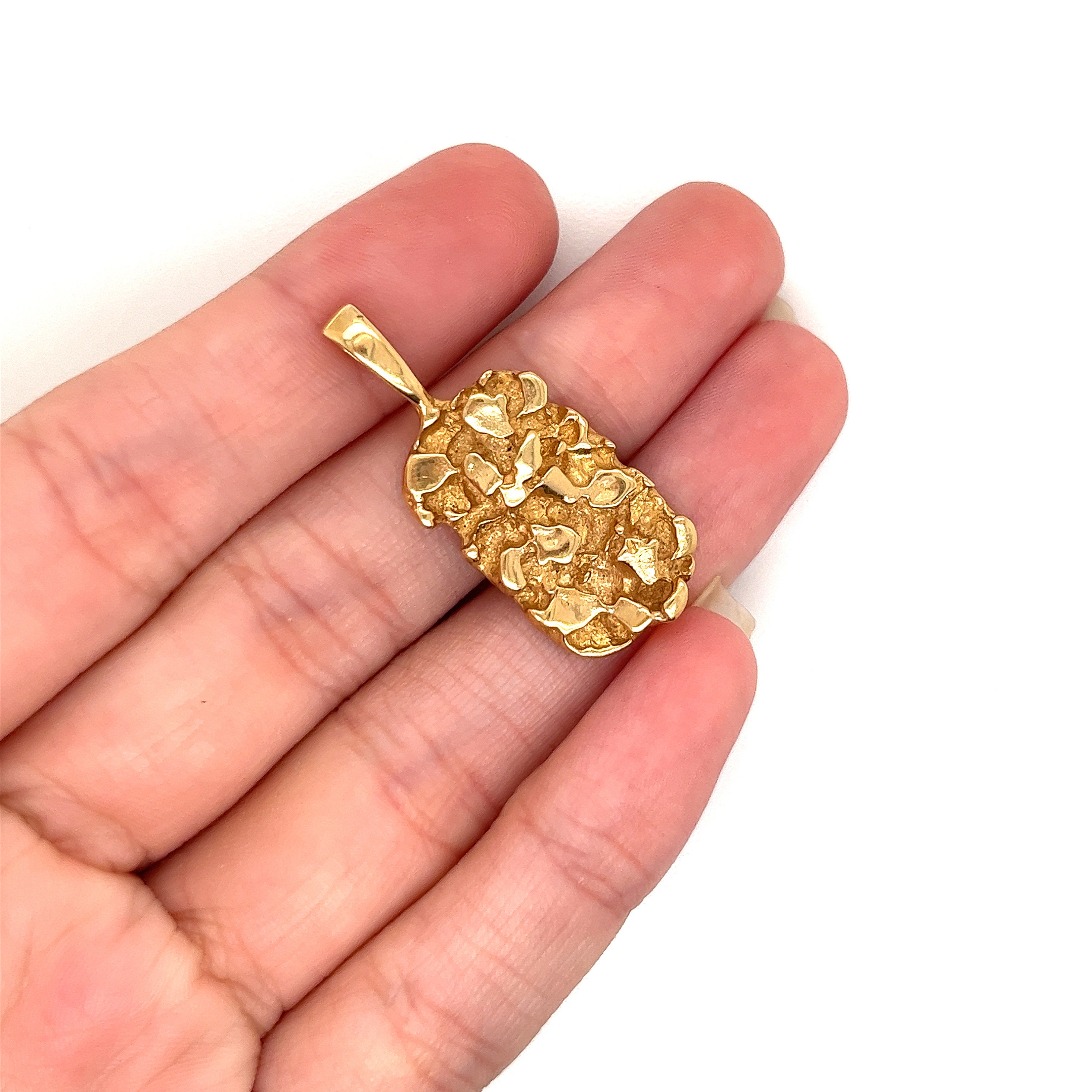 楽天 送料無料にならない ヴィンテージ ペンダント ナゲット ゴールド イエロー 14K アクセサリー