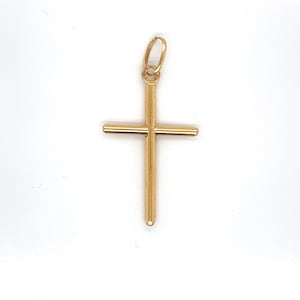 Vintage 18k Yellow Gold Cross Charm