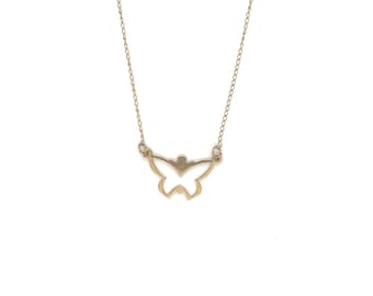 Collana Con Ciondolo Farfalla In Oro 14k - Delicata Gioiello Elegante Per Donne E Ragazze - 3
