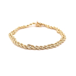Vintage 14k yellow gold double rope bracelet