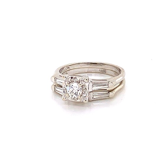 Vintage 1950s 14kw Diamond Engagement Ring .26ct … - image 2