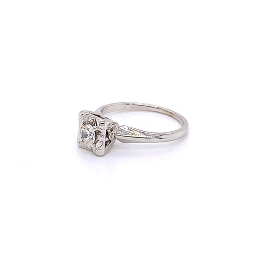 Vintage 1950's diamond solitaire engagement ring … - image 5