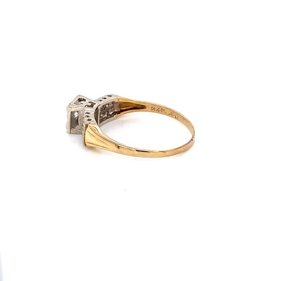 Vintage 1940s Transitional Cut Diamond Ring .15ct - image 8