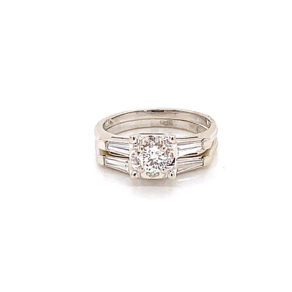 Vintage 1950s 14kw Diamond Engagement Ring .26ct … - image 1