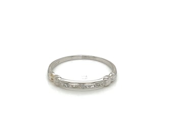 Vintage 1930s Platinum Diamond Band