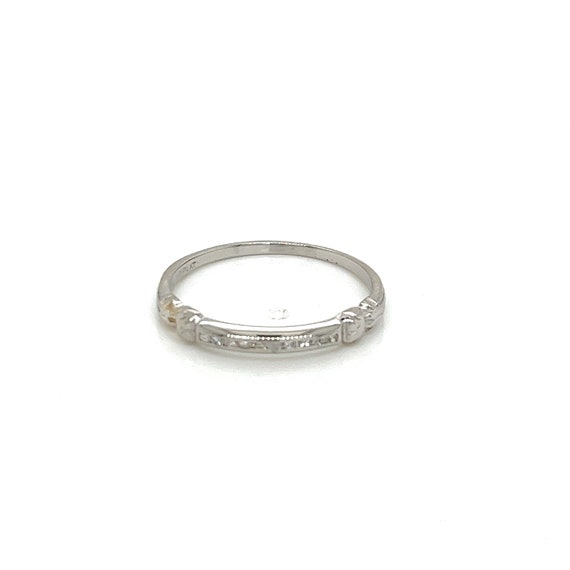 Vintage 1930s Platinum Diamond Band - image 1