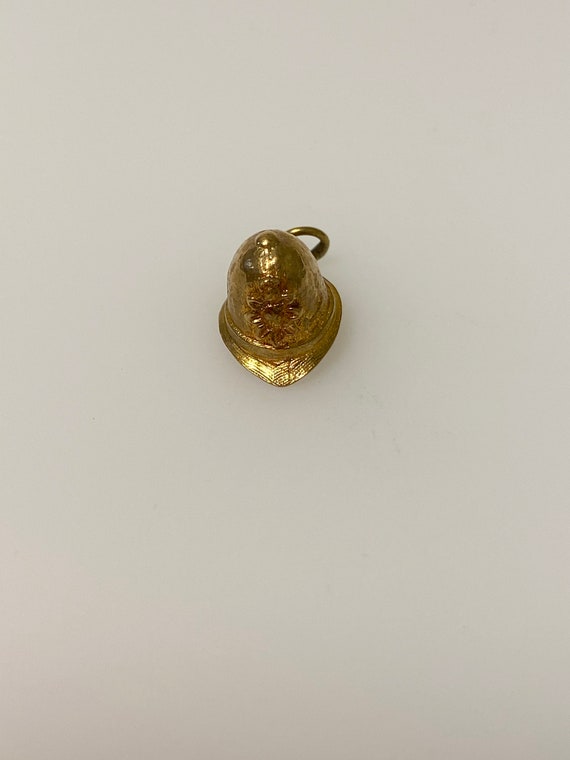Vintage 14k yellow gold police hat charm - image 2