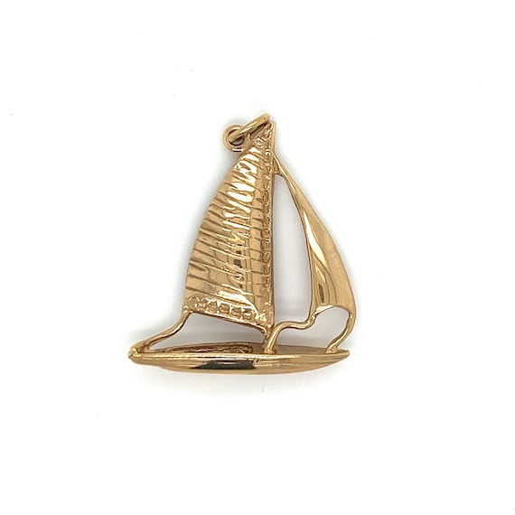 Ciondolo a forma di barca a vela riempito d'oro, ciondolo a forma di barca nautica in acciaio inossidabile per la creazione di gioielli fai da te, collane, bracciali e orecchini, regalo per