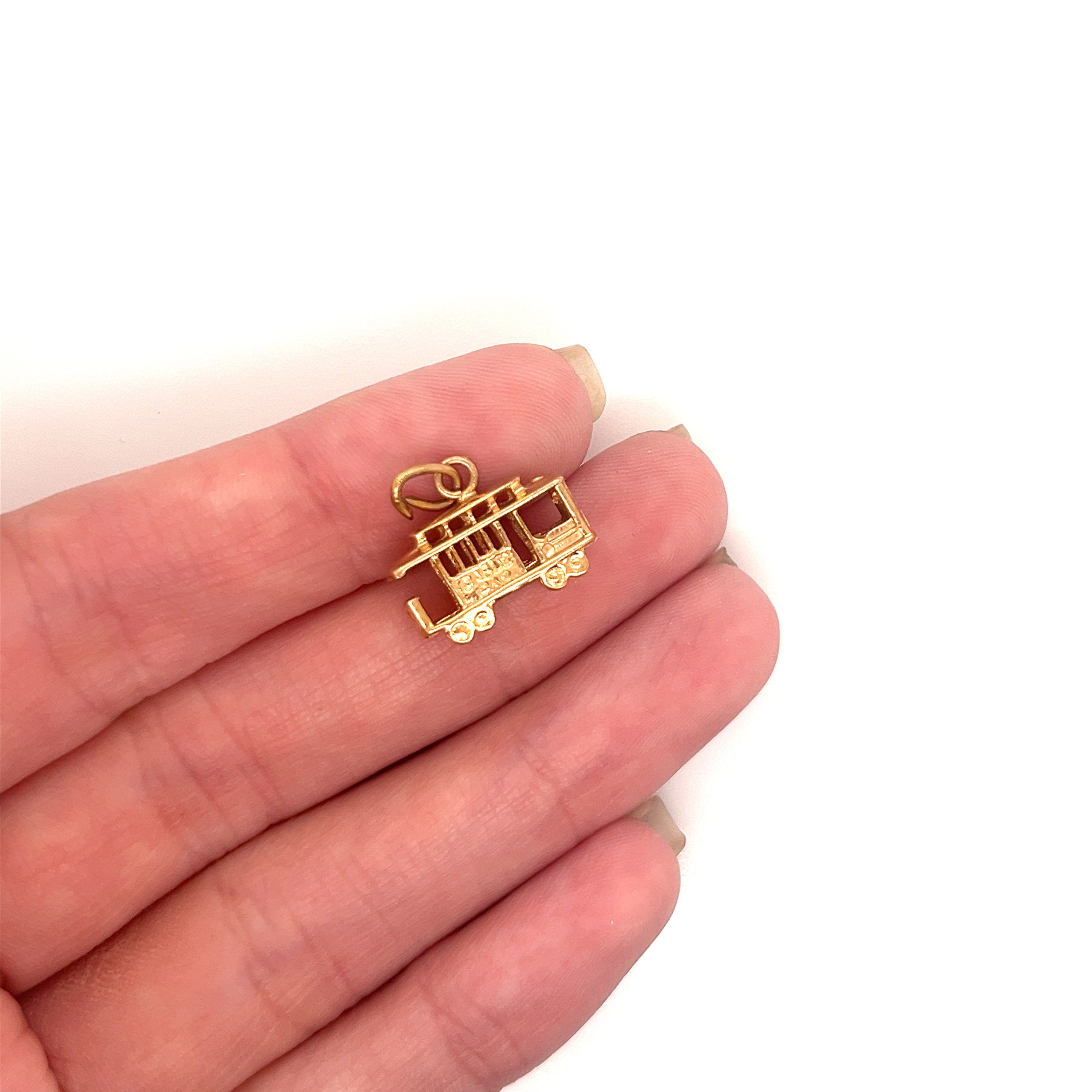 Vintage 14k Yellow Gold San Francisco Trolley Cable Car Charm - Etsy