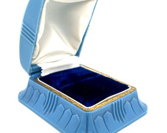 Vintage Ring Box - Blue-Blue