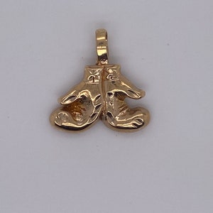 Vintage 585er Gelbgold Boxhandschuhe Anhänger