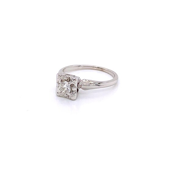 Vintage 1950's diamond solitaire engagement ring … - image 4