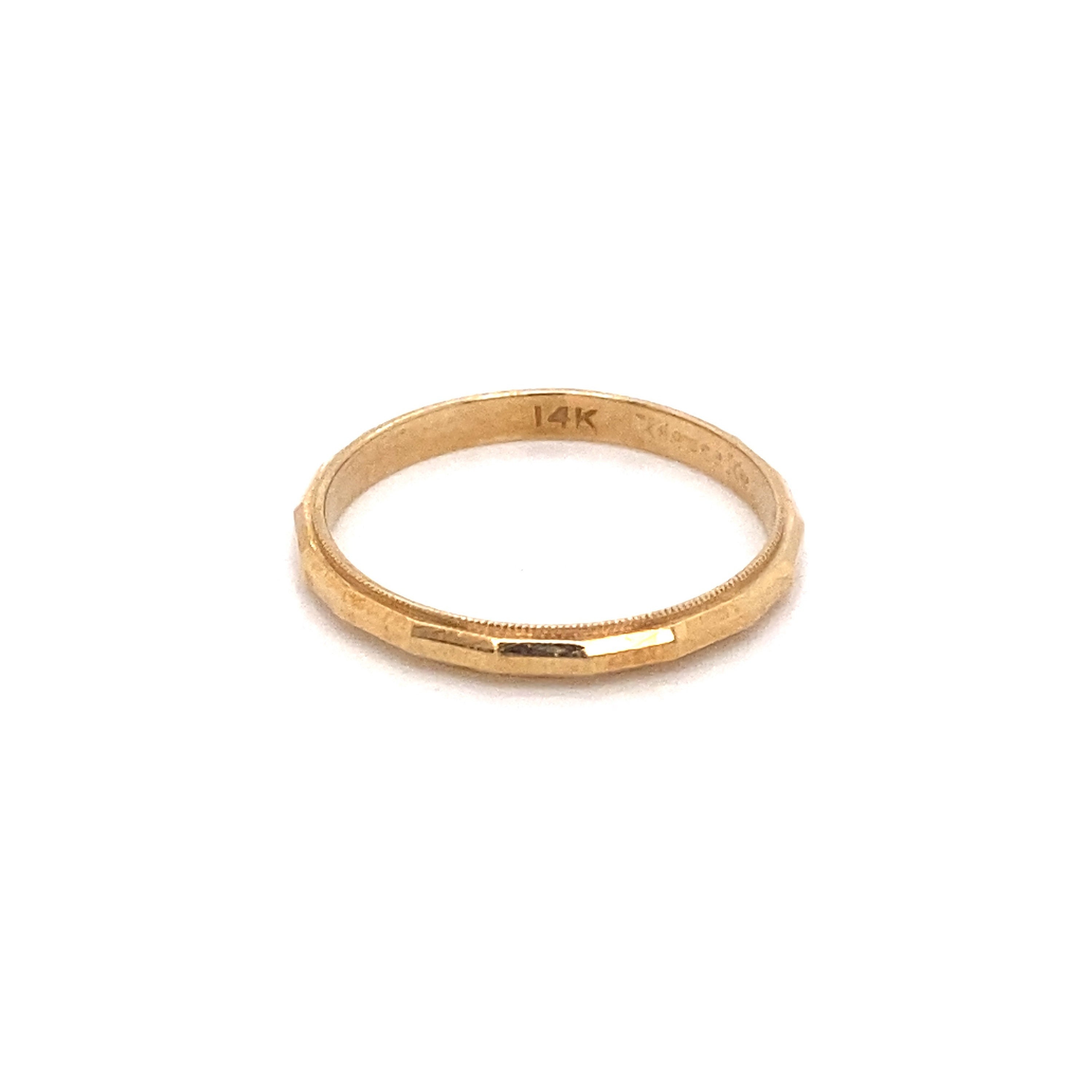 Vintage Gold Wedding Band