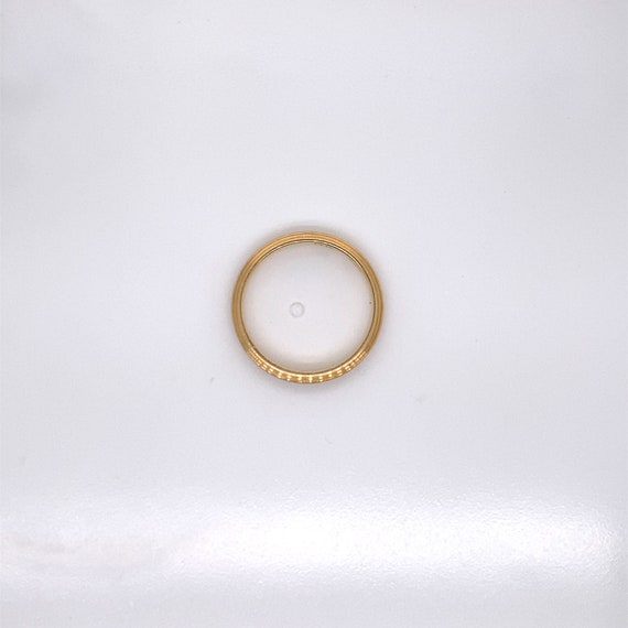 Vintage 1980's 14k yellow gold jabel engraved band - image 3