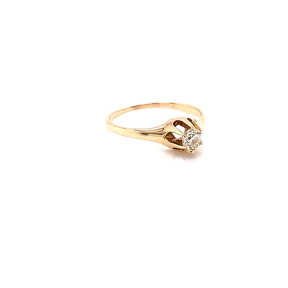Vintage 1930s 14ky engagement ring old mine cut d… - image 3