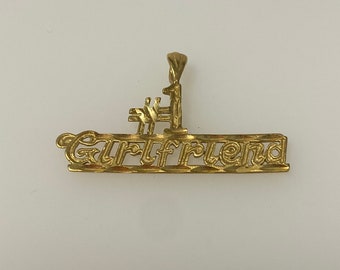 Vintage 14k yellow gold #1 girlfriend charm